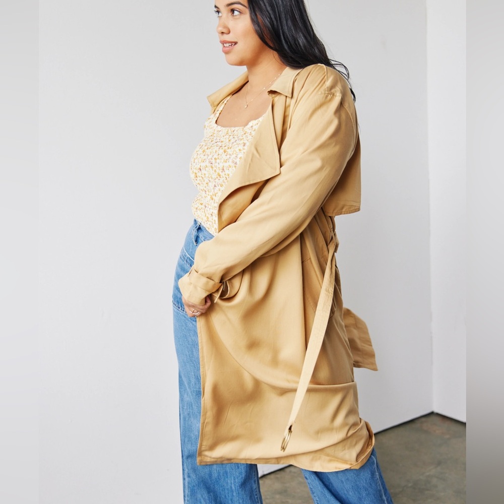NWT‎ Abel Irena Trench Jacket in a tan camel fawn color